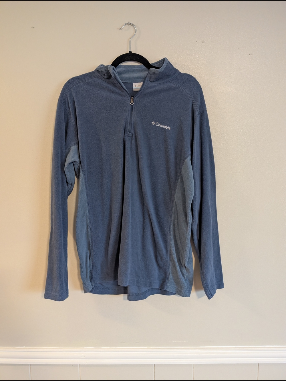 Columbia Blue Pullover Quarter Zip size L